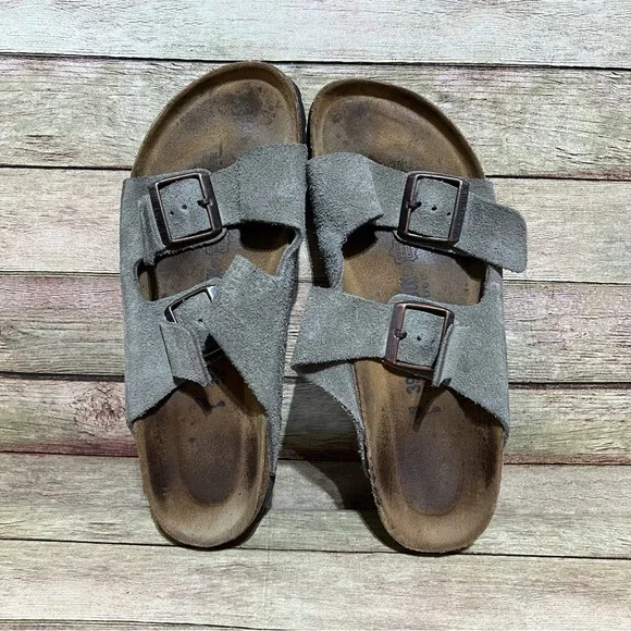 Birkenstock Tuape Suede Arizona Sandals - Picture 7 of 9
